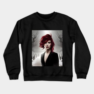 Red Haired Woman in the Snow Crewneck Sweatshirt